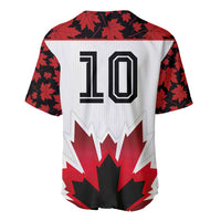 Custom Canadian Rugby Baseball Jersey Maple Leaves Sporty Art Style White Color - Wonder Print Shop
