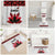 Canadian Rugby Bathroom Set Maple Leaves Sporty Art Style White Color - Wonder Print Shop