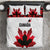 Canadian Rugby Bedding Set Maple Leaves Sporty Art Style White Color - Wonder Print Shop