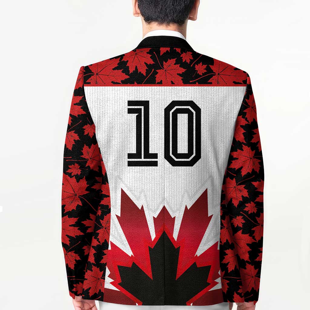 Custom Canadian Rugby Blazer Maple Leaves Sporty Art Style White Color - Wonder Print Shop
