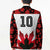 Custom Canadian Rugby Blazer Maple Leaves Sporty Art Style White Color - Wonder Print Shop