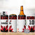 Custom Canadian Rugby 4 in 1 Can Cooler Tumbler Maple Leaves Sporty Art Style White Color - Wonder Print Shop