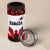 Custom Canadian Rugby 4 in 1 Can Cooler Tumbler Maple Leaves Sporty Art Style White Color - Wonder Print Shop