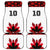 Canadian Rugby Car Mats Maple Leaves Sporty Art Style White Color - Wonder Print Shop