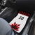 Canadian Rugby Car Mats Maple Leaves Sporty Art Style White Color - Wonder Print Shop