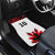 Canadian Rugby Car Mats Maple Leaves Sporty Art Style White Color - Wonder Print Shop