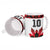 Custom Canadian Rugby Ceramic Mug Maple Leaves Sporty Art Style White Color - Wonder Print Shop