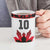 Custom Canadian Rugby Ceramic Mug Maple Leaves Sporty Art Style White Color - Wonder Print Shop