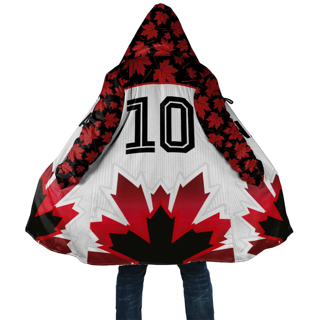 Custom Canadian Rugby Cloak Maple Leaves Sporty Art Style White Color - Wonder Print Shop