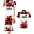 Custom Canadian Rugby Couples Matching Mermaid Dress and Hawaiian Shirt Maple Leaves Sporty Art Style White Color - Wonder Print Shop