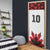 Custom Canadian Rugby Door Cover Maple Leaves Sporty Art Style White Color - Wonder Print Shop