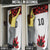 Custom Canadian Rugby Door Cover Maple Leaves Sporty Art Style White Color - Wonder Print Shop