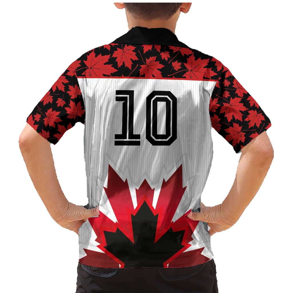 Custom Canadian Rugby Family Matching Mermaid Dress and Hawaiian Shirt Maple Leaves Sporty Art Style White Color - Wonder Print Shop