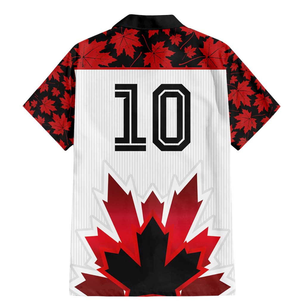 Custom Canadian Rugby Family Matching Mermaid Dress and Hawaiian Shirt Maple Leaves Sporty Art Style White Color - Wonder Print Shop
