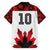 Custom Canadian Rugby Family Matching Off Shoulder Short Dress and Hawaiian Shirt Maple Leaves Sporty Art Style White Color - Wonder Print Shop