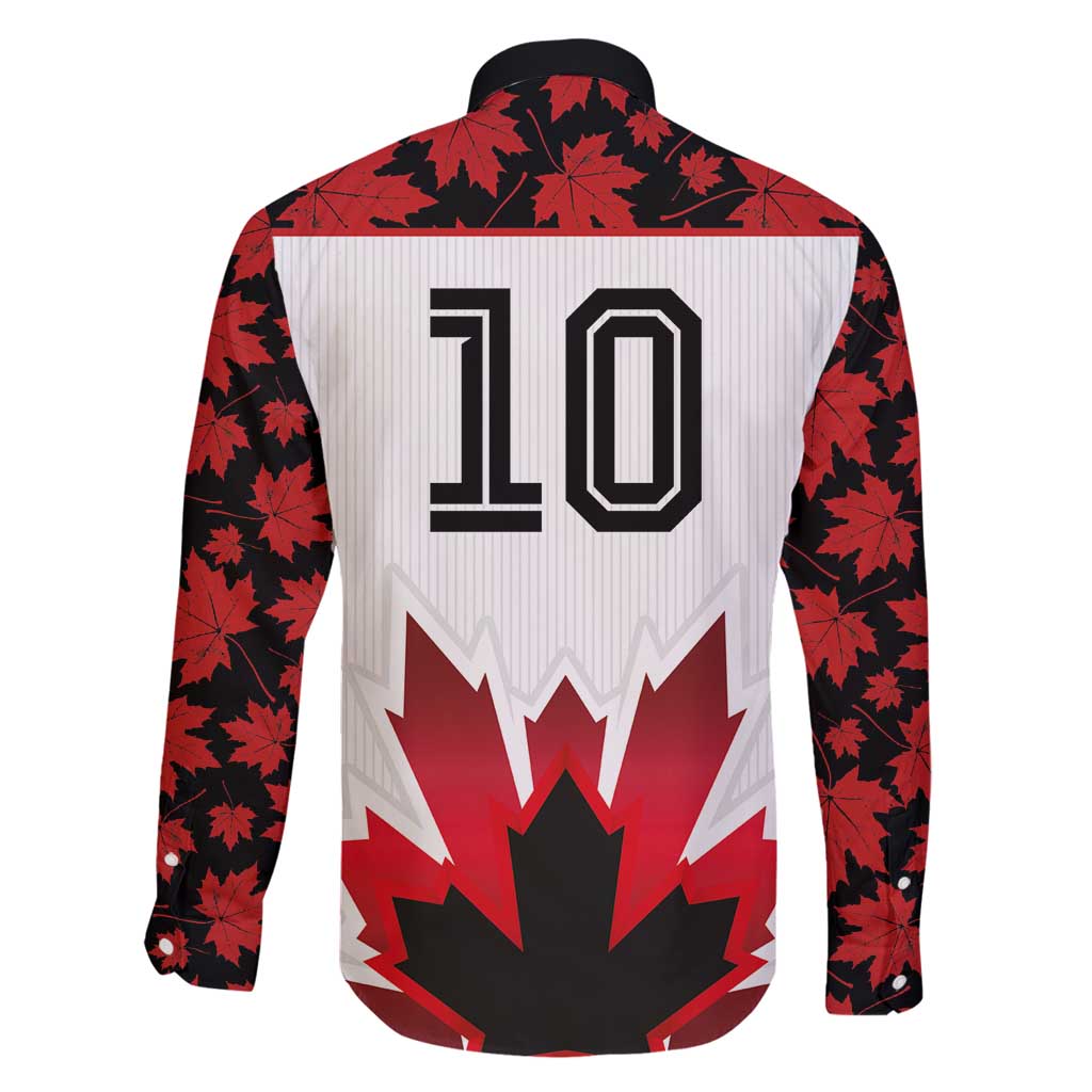 Custom Canadian Rugby Family Matching Off Shoulder Short Dress and Hawaiian Shirt Maple Leaves Sporty Art Style White Color - Wonder Print Shop