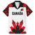 Custom Canadian Rugby Family Matching Puletasi and Hawaiian Shirt Maple Leaves Sporty Art Style White Color - Wonder Print Shop