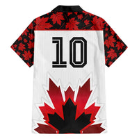 Custom Canadian Rugby Hawaiian Shirt Maple Leaves Sporty Art Style White Color - Wonder Print Shop