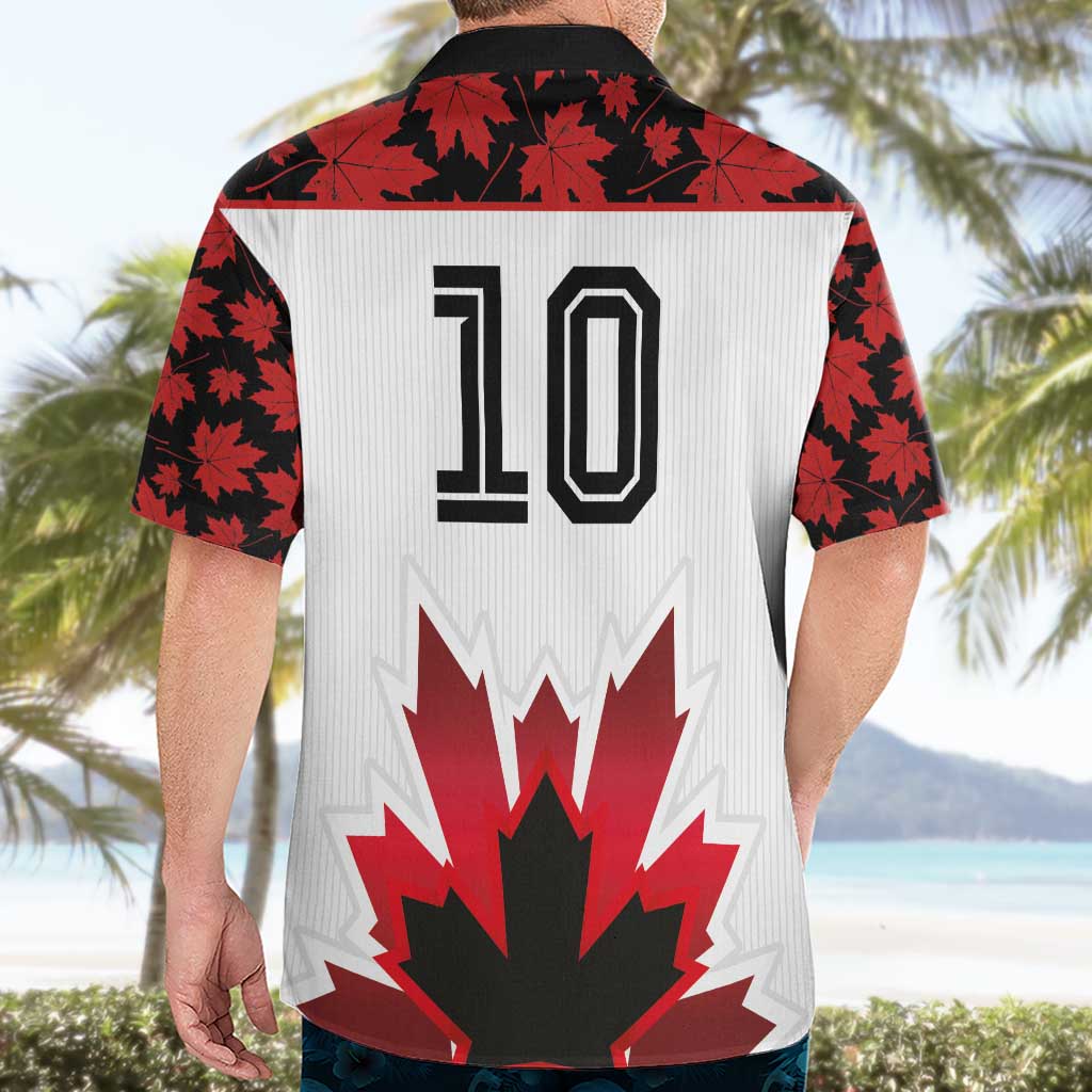 Custom Canadian Rugby Hawaiian Shirt Maple Leaves Sporty Art Style White Color - Wonder Print Shop