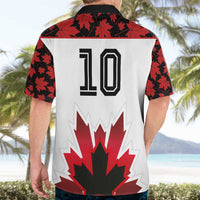 Custom Canadian Rugby Hawaiian Shirt Maple Leaves Sporty Art Style White Color - Wonder Print Shop