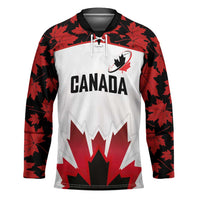Custom Canadian Rugby Hockey Jersey Maple Leaves Sporty Art Style White Color - Wonder Print Shop
