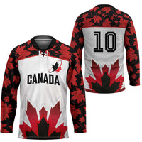 Custom Canadian Rugby Hockey Jersey Maple Leaves Sporty Art Style White Color - Wonder Print Shop