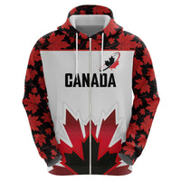 Custom Canadian Rugby Hoodie Maple Leaves Sporty Art Style White Color - Wonder Print Shop