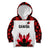 Custom Canadian Rugby Kid Hoodie Maple Leaves Sporty Art Style White Color - Wonder Print Shop