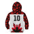 Custom Canadian Rugby Kid Hoodie Maple Leaves Sporty Art Style White Color - Wonder Print Shop
