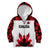 Custom Canadian Rugby Kid Hoodie Maple Leaves Sporty Art Style White Color - Wonder Print Shop