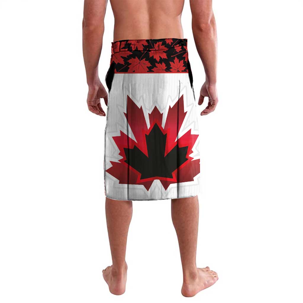 Custom Canadian Rugby Lavalava Maple Leaves Sporty Art Style White Color - Wonder Print Shop