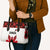 Canadian Rugby Leather Bag Maple Leaves Sporty Art Style White Color - Wonder Print Shop