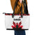 Canadian Rugby Leather Tote Bag Maple Leaves Sporty Art Style White Color - Wonder Print Shop
