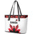 Canadian Rugby Leather Tote Bag Maple Leaves Sporty Art Style White Color - Wonder Print Shop