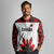 Custom Canadian Rugby Long Sleeve Polo Shirt Maple Leaves Sporty Art Style White Color - Wonder Print Shop