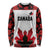 Custom Canadian Rugby Long Sleeve Shirt Maple Leaves Sporty Art Style White Color - Wonder Print Shop
