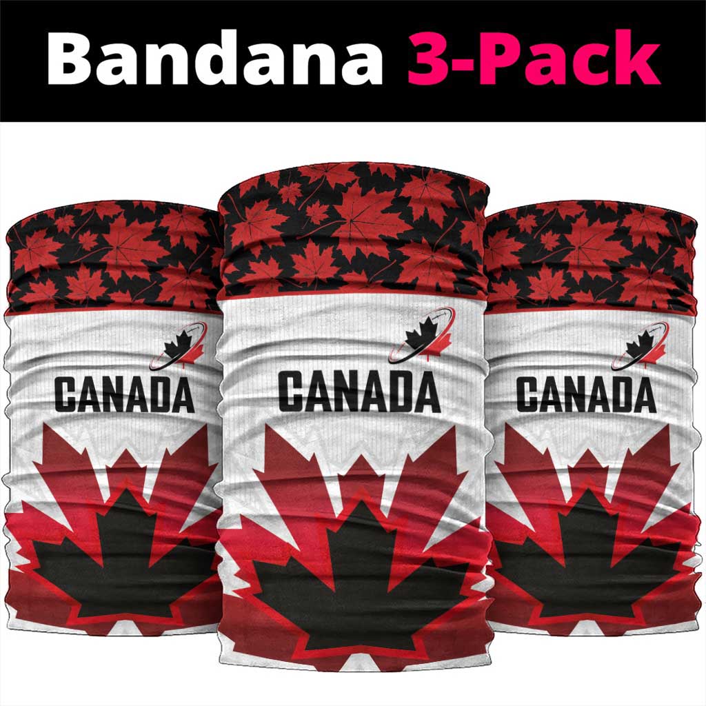 Canadian Rugby Neck Gaiter Maple Leaves Sporty Art Style White Color - Wonder Print Shop