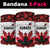 Canadian Rugby Neck Gaiter Maple Leaves Sporty Art Style White Color - Wonder Print Shop