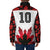 Custom Canadian Rugby Padded Jacket Maple Leaves Sporty Art Style White Color - Wonder Print Shop
