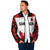 Custom Canadian Rugby Padded Jacket Maple Leaves Sporty Art Style White Color - Wonder Print Shop