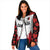 Custom Canadian Rugby Padded Jacket Maple Leaves Sporty Art Style White Color - Wonder Print Shop