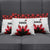 Canadian Rugby Pillow Cover Maple Leaves Sporty Art Style White Color - Wonder Print Shop