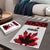 Canadian Rugby Puzzle Maple Leaves Sporty Art Style White Color - Wonder Print Shop