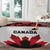 Canadian Rugby Round Carpet Maple Leaves Sporty Art Style White Color - Wonder Print Shop