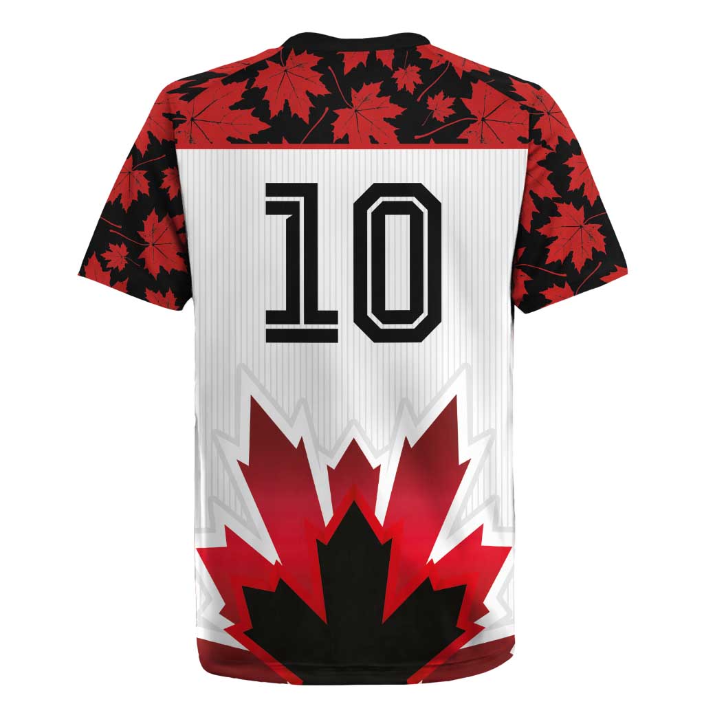 Custom Canadian Rugby Rugby Jersey Maple Leaves Sporty Art Style White Color - Wonder Print Shop