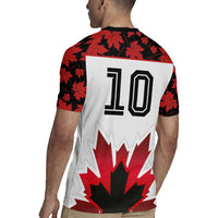 Custom Canadian Rugby Rugby Jersey Maple Leaves Sporty Art Style White Color - Wonder Print Shop
