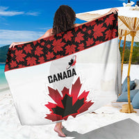 Canadian Rugby Sarong Maple Leaves Sporty Art Style White Color - Wonder Print Shop