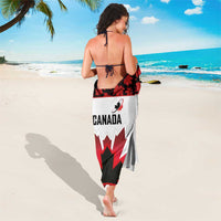 Canadian Rugby Sarong Maple Leaves Sporty Art Style White Color - Wonder Print Shop