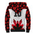 Custom Canadian Rugby Sherpa Hoodie Maple Leaves Sporty Art Style White Color - Wonder Print Shop
