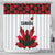 Canadian Rugby Shower Curtain Maple Leaves Sporty Art Style White Color - Wonder Print Shop